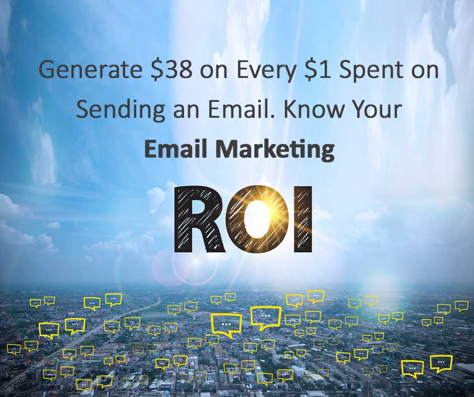 Generate $36 on Every $1 Spent on Sending an Email. Know Your Email Marketing ROI Generate $36 on Every $1 Spent on Sending an Email. Know Your Email Marketing ROI